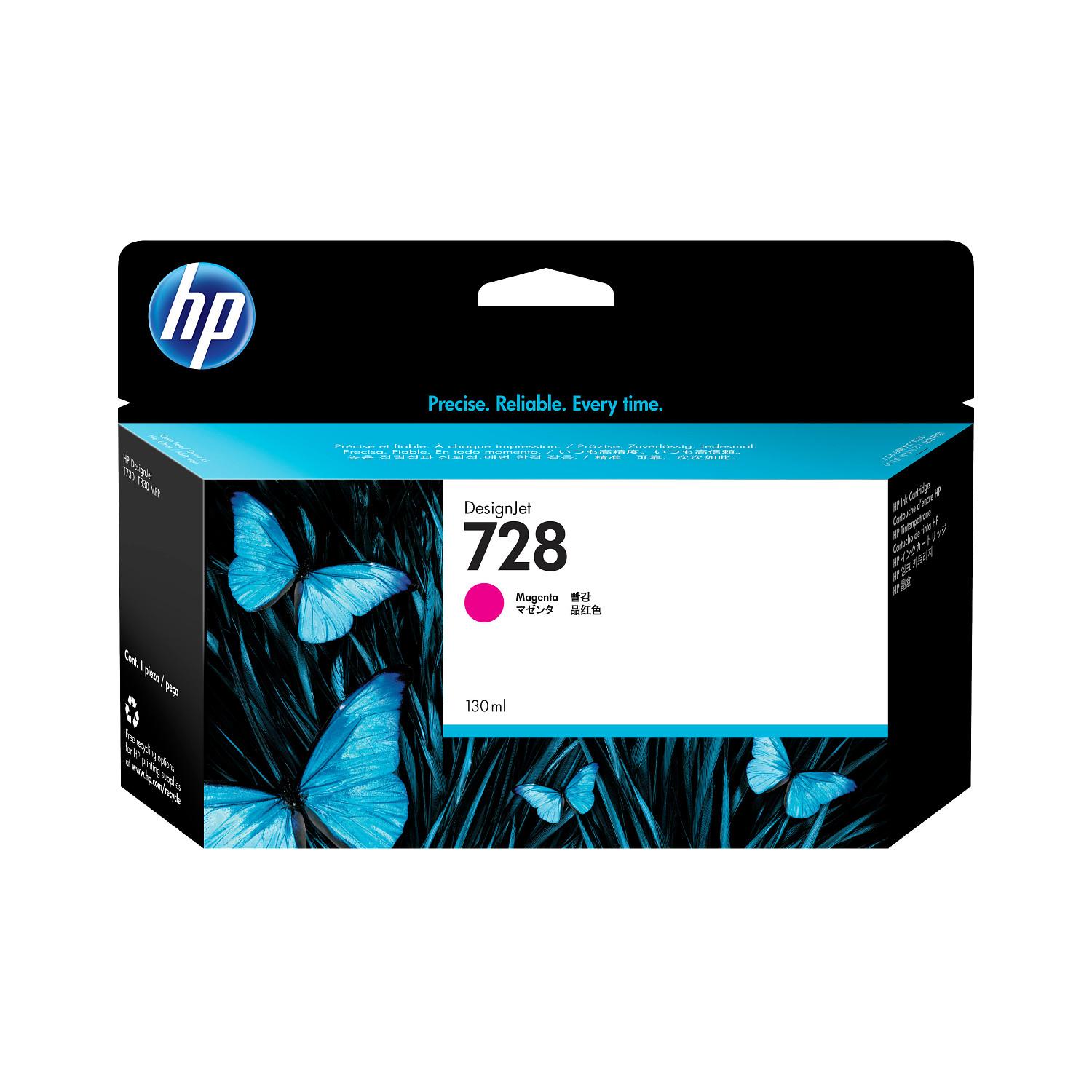 TINTA HP F9J66A 728 MAGENTA 130ML P/730 Y 830 F9J66A