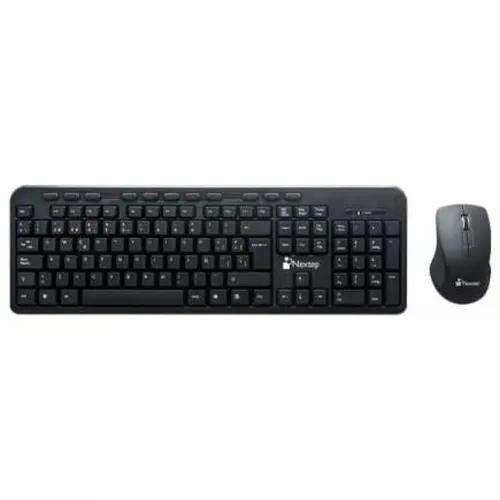 TECLADO Y MOUSE NEXTEP INALAMBRICO 1000 DPI COLOR NEGRO