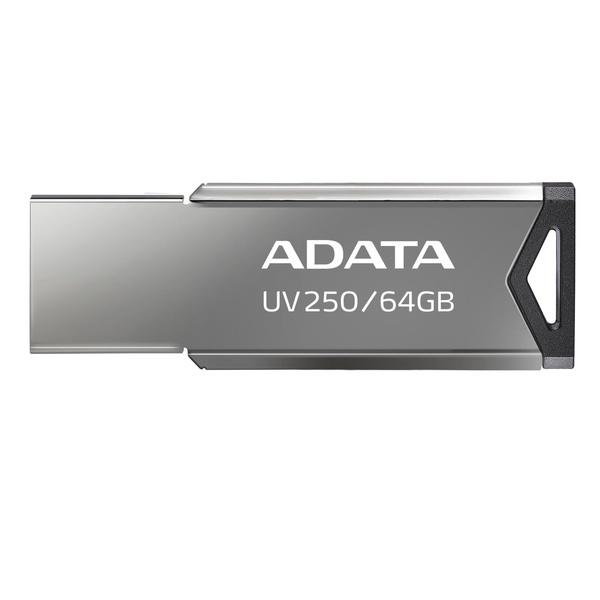 MEMORIA FLASH ADATA UV250 64GB USB 2.0 PLATA (AUV250-64G-RBK)