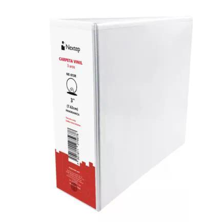 CARPETA NEXTEP VINIL ARO "O" "3" TAMAÑO CARTA COLOR BLANCO, NE-013R