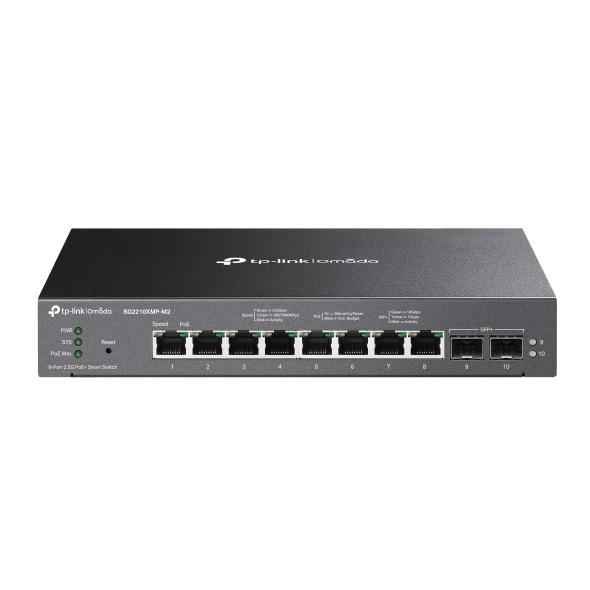 SWITCH OMADA 10PTOS 8 POE+ 2.5GHZ TP-LINK 2PTOS SFP+ 10G/SG2210XMP-M2