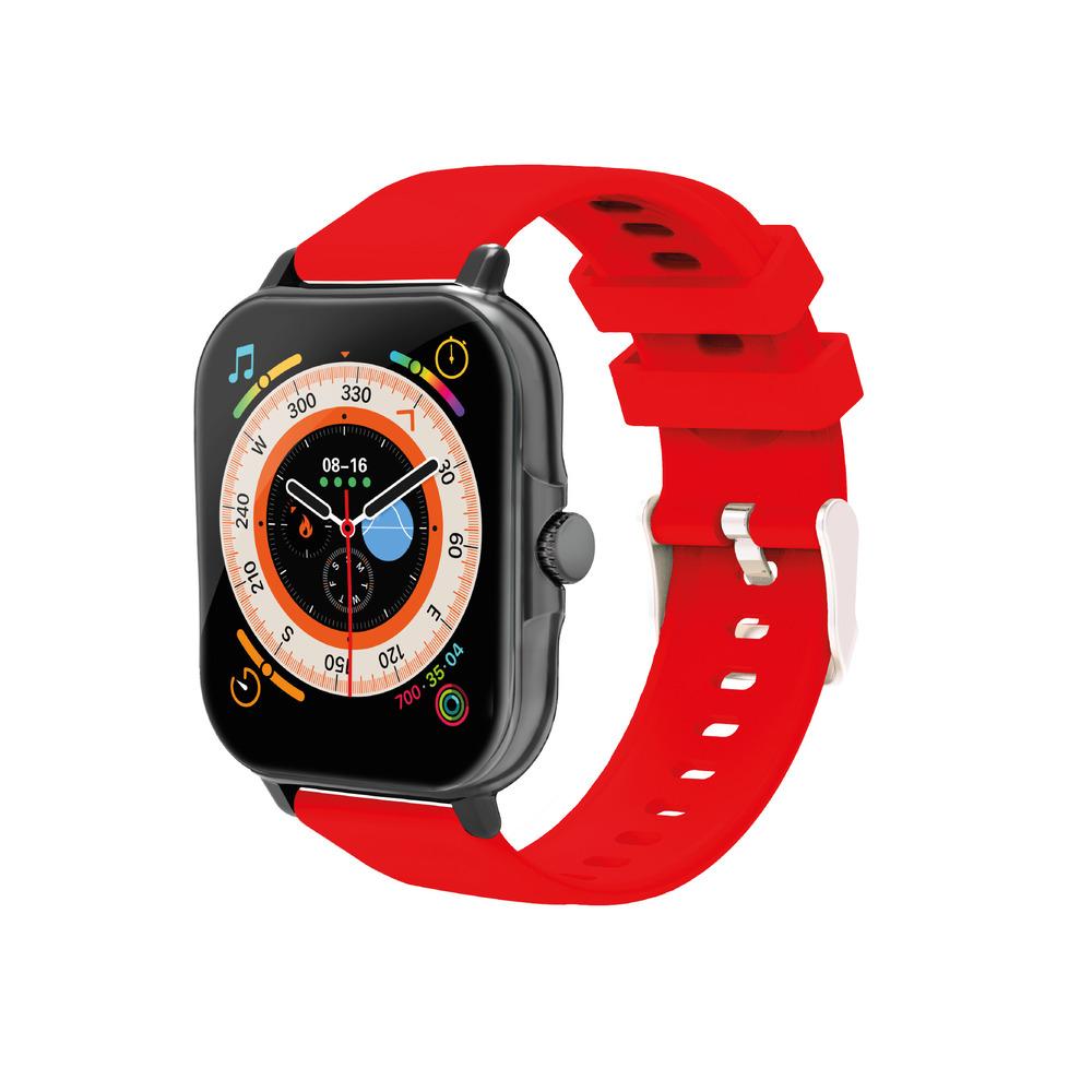 SMARTWATCH NECNON NSW-201 1.81" TOUCH IP67 BT5.0 LLAM/MIC NEGRO/ROJO NBSW2125SI