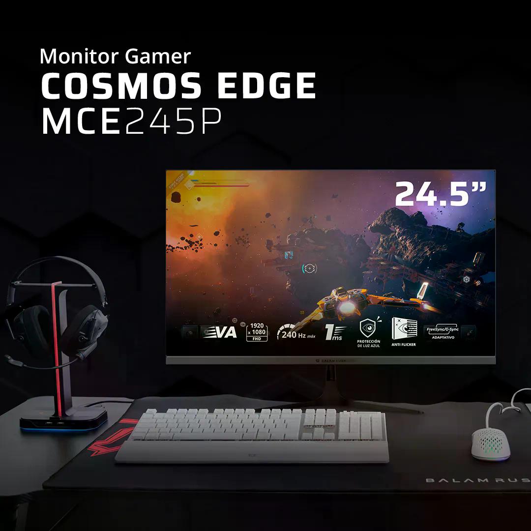 MONITOR BALAM RUSH GAMER 24.5" VA COSMOS EDGE MCE245P 240 HZ 1MS NEGRO