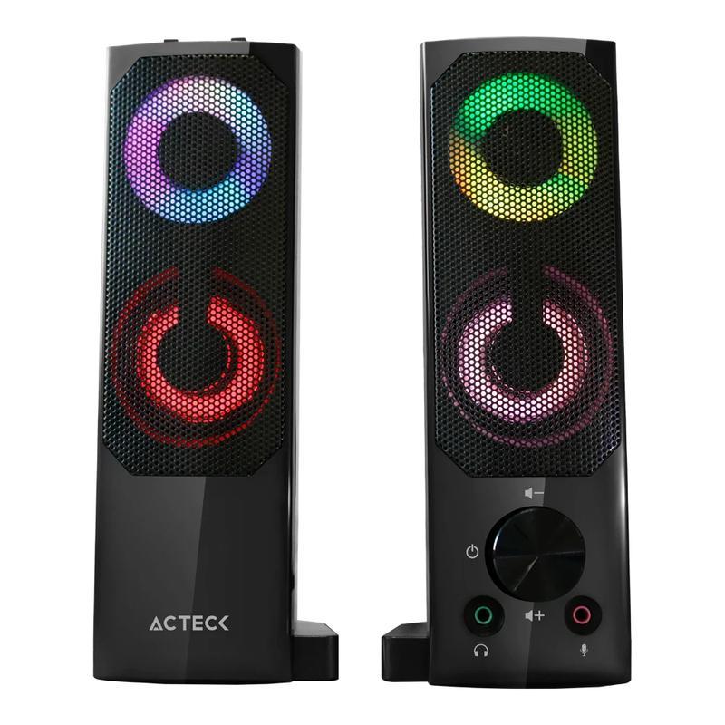 BOCINAS ACTECK AS450 BRICK ALAMBRI USB A 6W CONEX 3.5  2.0 NEGRO AC-935258