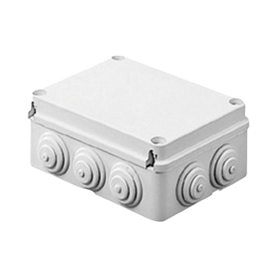 Caja Estanca de PVC Para Derivación y Conexión, 12 Entradas, Tapa Atornillada, 380x300x120 mm (Área interna), Uso Exterior IP55, Material que no Propaga el Fuego y Libre de Hálogenos