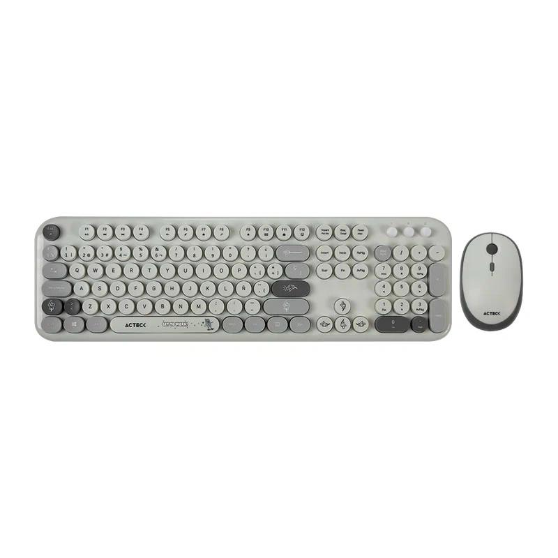 KIT DE TECLADO Y MOUSE ACTECK AC 940184 CREATOR CHIC K COLORS MK485 INALAMBRICO GRIS