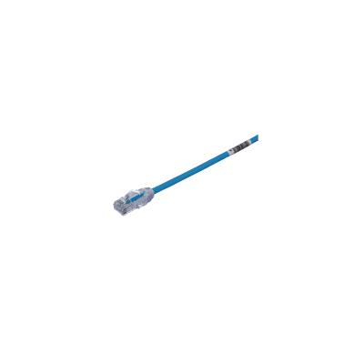 Cable de Parcheo UTP Cat6A, CM/LSZH, Diámetro Reducido (28AWG), Color Negro, 2.13 Metros (7 Pies)