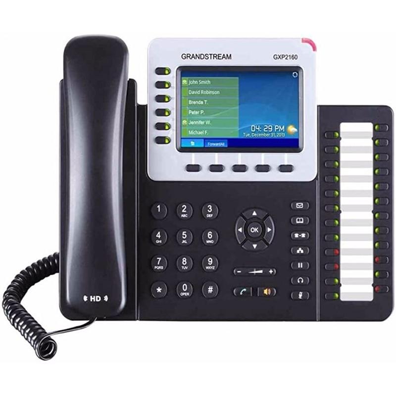GRANDSTREAM TEL IP 6L 6CTAS SIP AUDIO HD 5 VIAS POE BT (GXP2160)