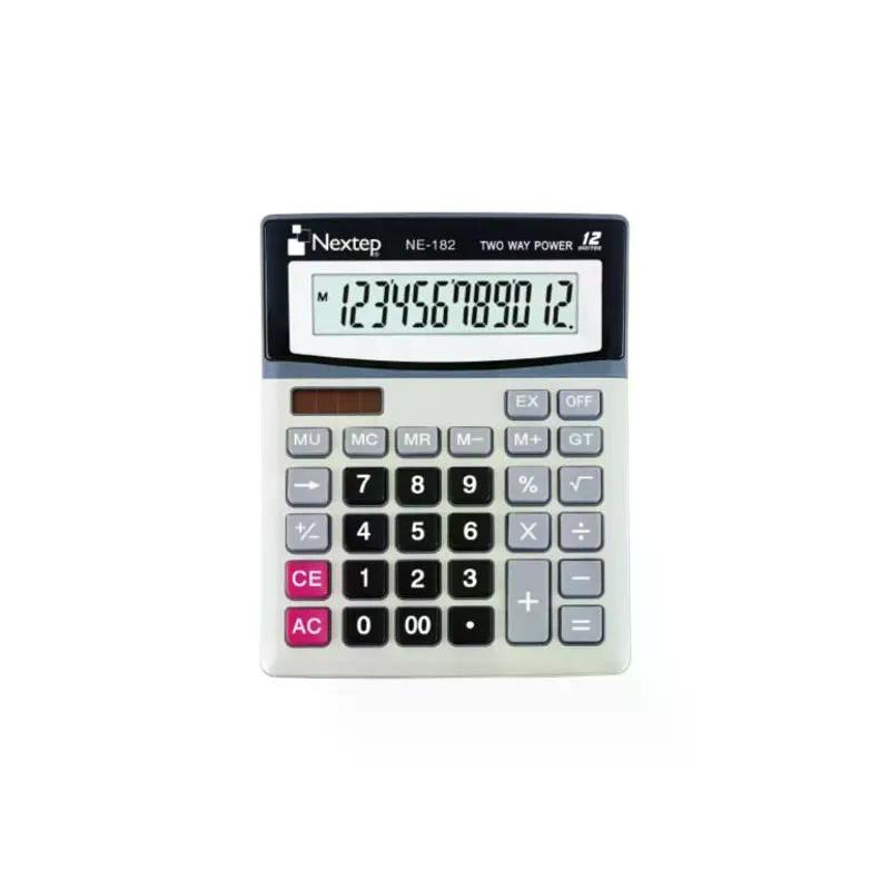CALCULADORA NEXTEP, 12 DIGITOS, ESCRITORIO BATERIA SOLAR, INCLUYE BATERIA AA, MEDIDA 19CM X 15CM NE-182
