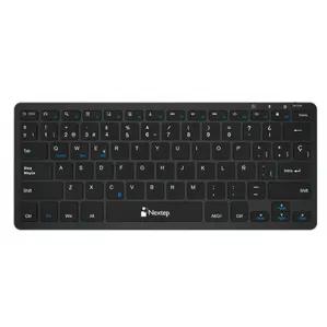 TECLADO NEXTEP INALAMBRICO Y COMPACTO, RECARGABLE, BLUETOOTH, COLOR NEGRO NE-415M