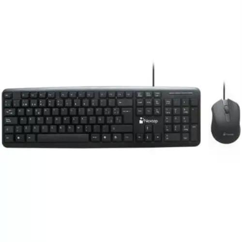 TECLADO Y MOUSE NEXTEP NE-416 USB 800 DPI COLOR NEGRO WINDOWS/IOS