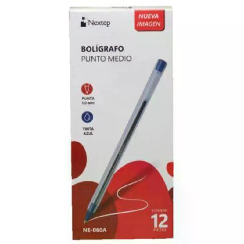 BOLIGRAFO PRO-DOT NEXTEP, TAMAÑO MEDIO 1MM COLOR AZUL, CAJA/12 NE-061MA