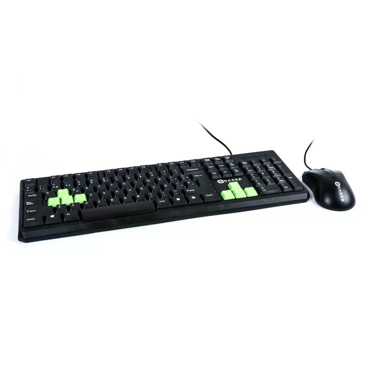 KIT DE TECLADO Y MOUSE NACEB NA 457 ALAMBRICO USB NEGRO