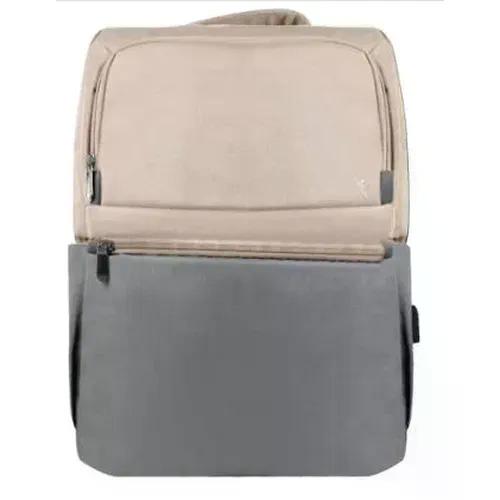 MOCHILA PERFECT CHOICE PC 084525 DE POLIESTER PARA LAPTOP 15.6" GRIS BEIGE