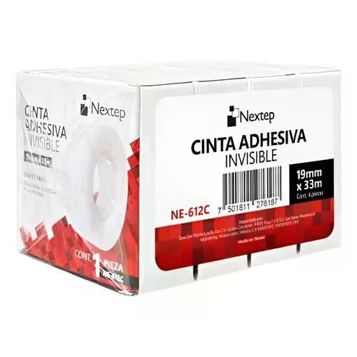 CINTA ADHESIVA INVISIBLE NEXTEP TAMAÑO 19MM X 33M PAQUETE/4 PZAS NE-612C