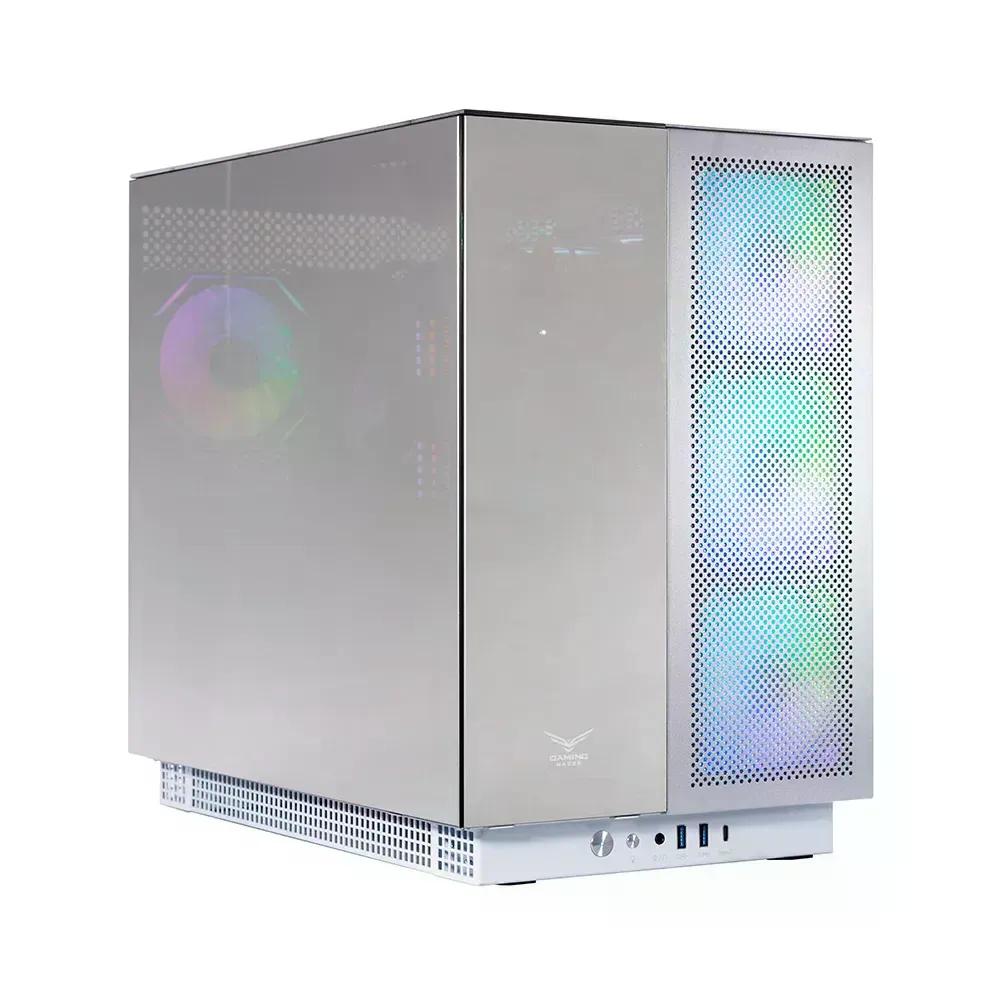 GABINETE NACEB AETHER FULL TOWER ATX EATX MICRO ATX MINI ITX USB 3.0 SIN FUENTE 4 VENTILADORES INSTALADOS BLANCO