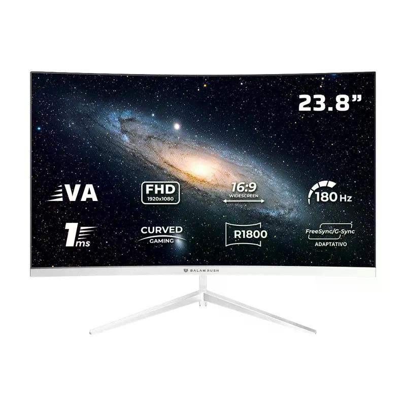 MONITOR GAMER CURVO BALAM RUSH ANDROMEDA 23.8" VA FHD 180HZ BLANCO