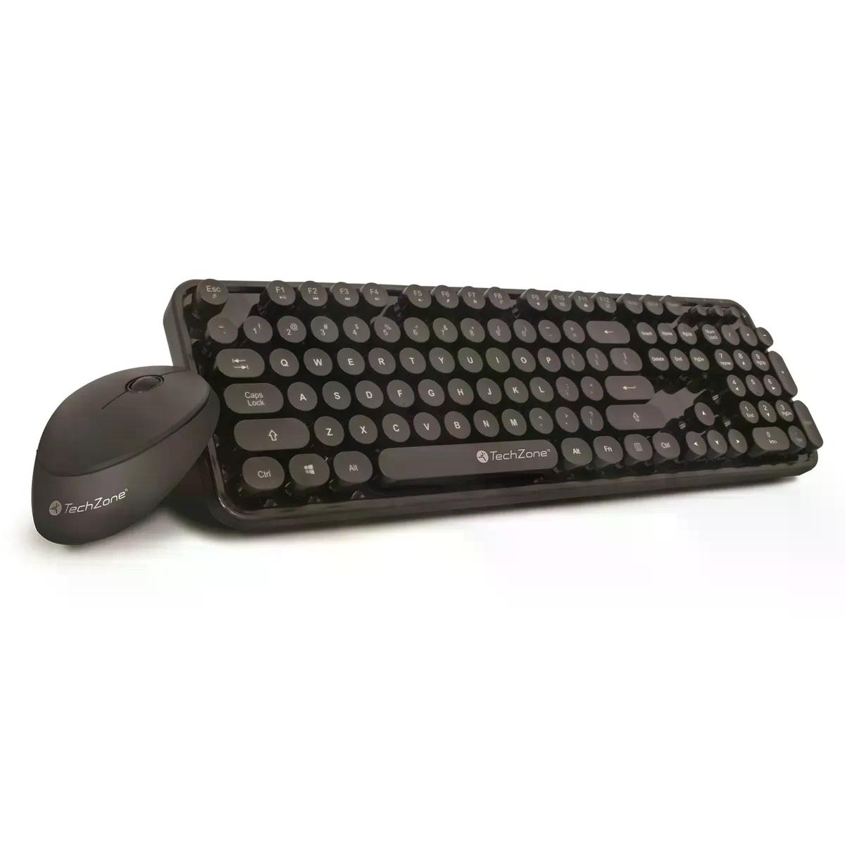 KIT DE TECLADO Y MOUSE TECHZONE TZ19COMB01 INA INALAMBRICO NEGRO