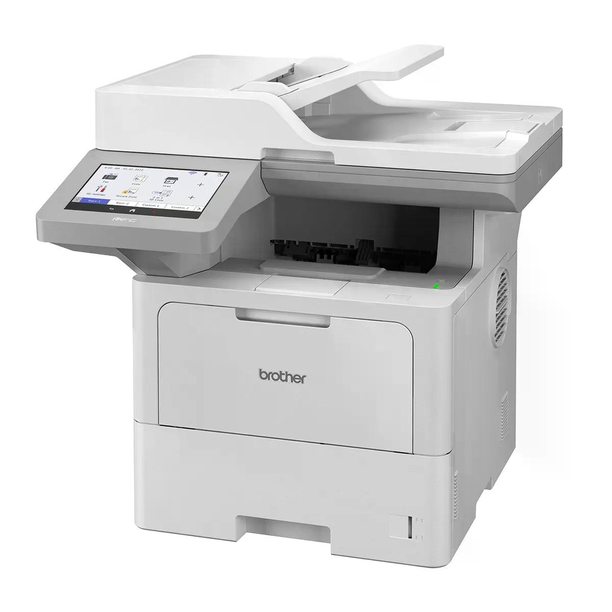 IMPRESORA MULTIFUNCIONAL BROTHER MONOCROMATICA LASER FULL DUPLEX ETHERNET, CAMA PLANA OFICIO HASTA 25,000