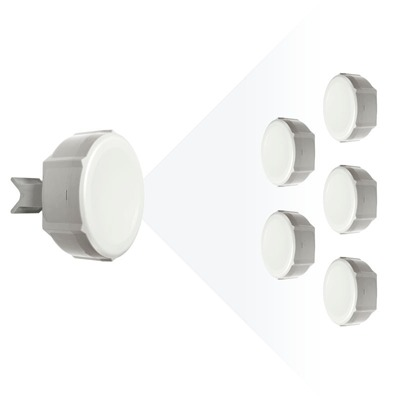 (SXT Sixpack) Enlace Completo Punto Multipunto en 5 GHz (4920-5920 MHz), Cuenta con 1 Punto de Acceso de 90°  y 5 CPE de Hasta 1260 mW