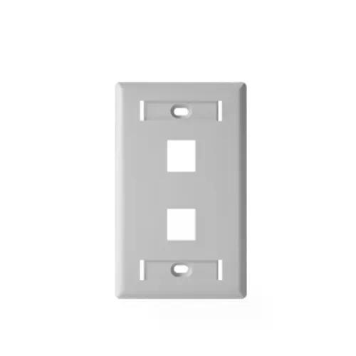 PLACA DE PARED 2 PUERTOS BELDEN AX102655 - BLANCO, DE PLASTICO