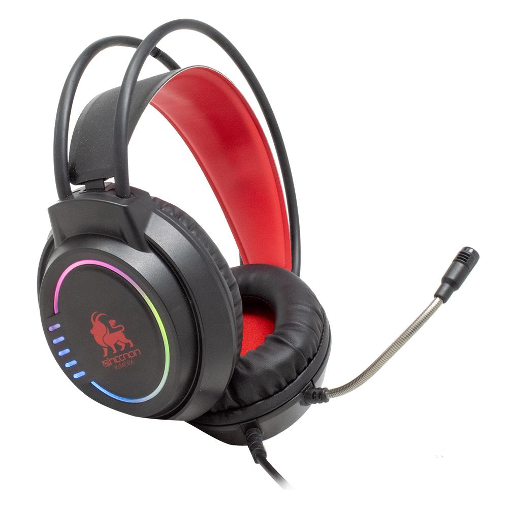 DIADEMA NECNON MICROFONO FLEXIBL ALAMBRICO 2.10 METROS 3.5MM NEGRO ROJO NCAGKI02F