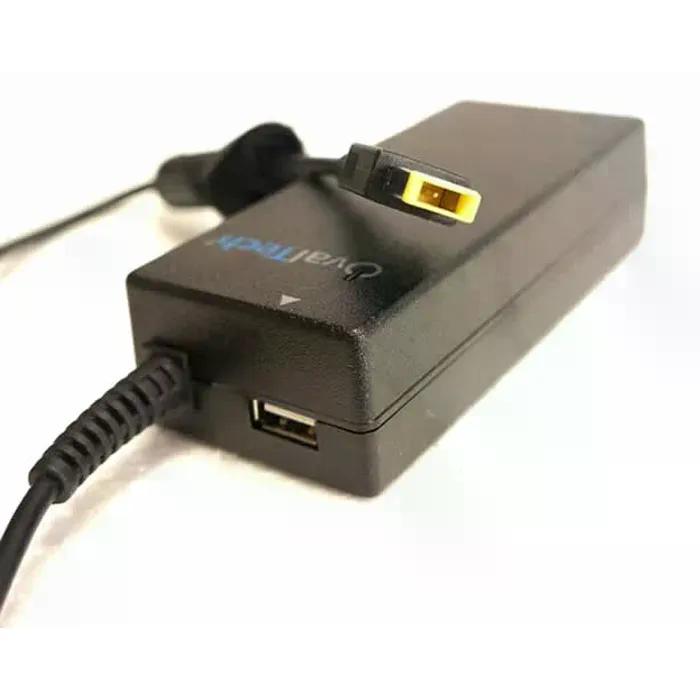 CARGADOR PARA LAPTOP OVALTECH ADAPTADOR OTAC E77 PUNTA RECTANGULAR AMARILLA/NEGRO