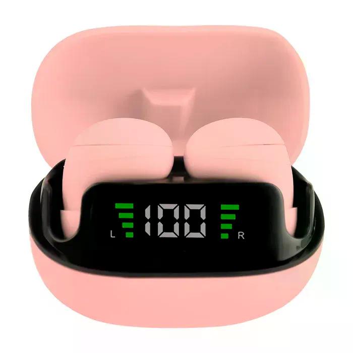 AUDIFONOS PERFECT CHOICE INTRAURICULARES CON MICROFONO TWS MINI TINY BEATS INALAMBRICO BLUETOOTH USB C ROSA