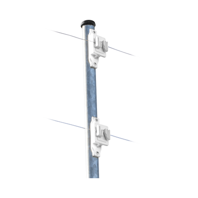 Aislador de Paso Blanco Reforzado para Cercos Eléctricos / Aislamiento hasta 18 kV / Resistente a Clima Extremo / Polipropileno y Policarbonato