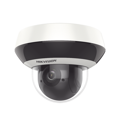 Mini Domo PTZ IP 4 Megapixel / 4X Zoom / H.265+ / 20 mts IR EXIR / WDR / PoE / IK10 /Exterior IP66 / DarkFighter / Micrófono Integrado / Micro SD