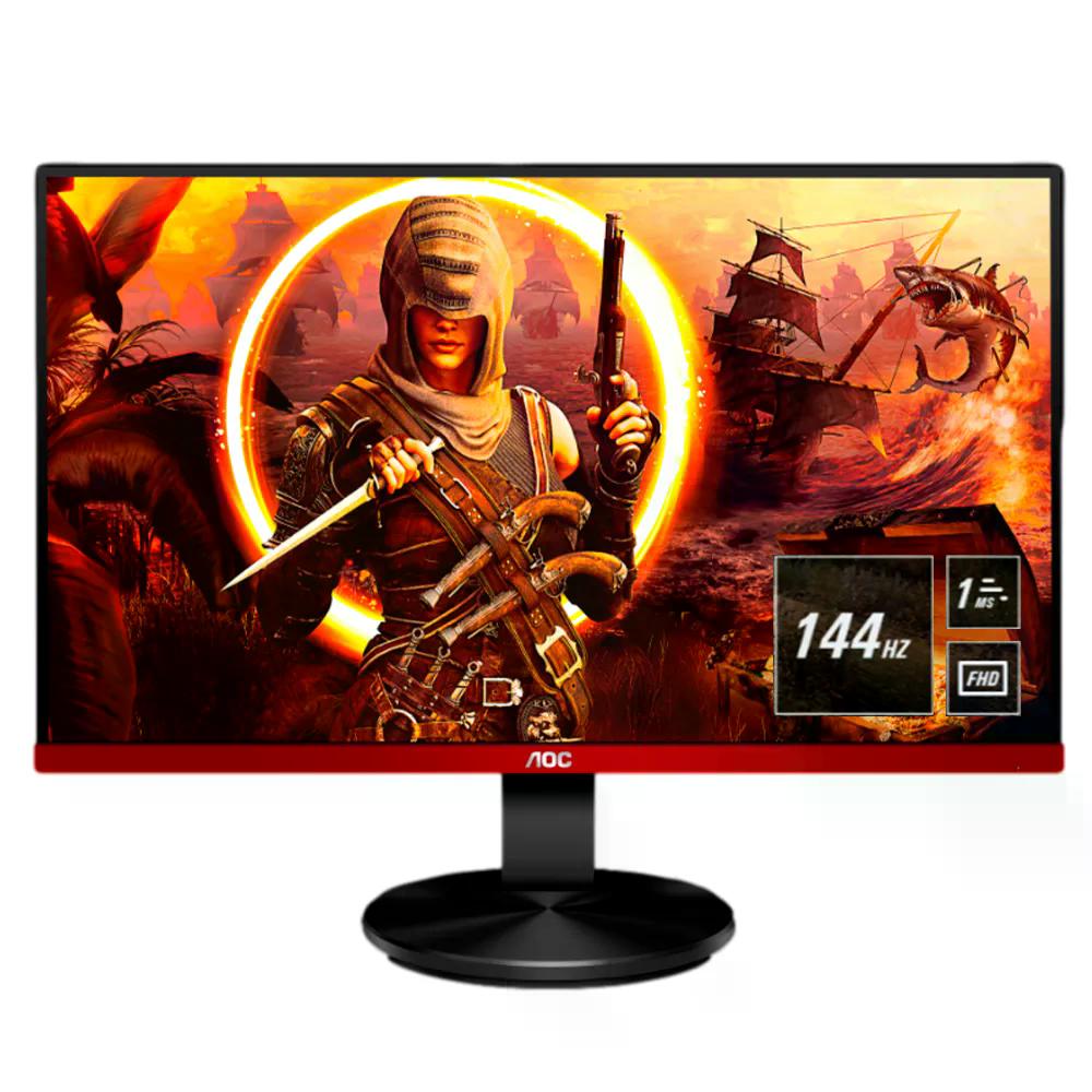 MONITOR GAMER AOC G2490VX LED 23.8" FHD G SYNC/FREESYNC 144HZ HDMI/DISPLAYPORT NEGRO/ROJO