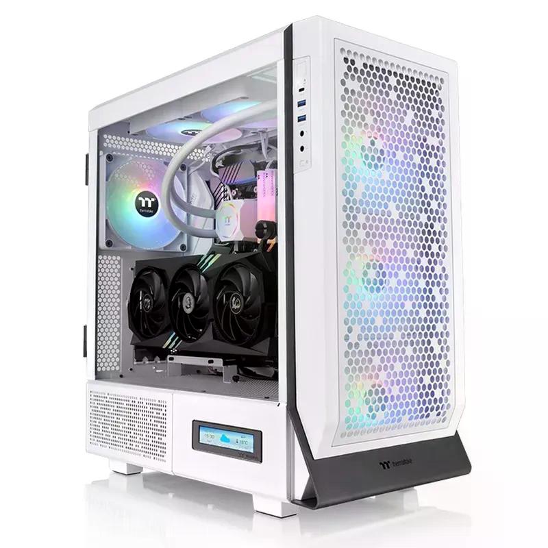 GABINETE THERMALTAKE CERES 500 TG ARGB SNOW MIDI-TOWER ATX EATX MICRO-ATX MINI-ITX USB 3.0 SIN FUENTE 4 VENTILADORES INSTALADOS BLANCO