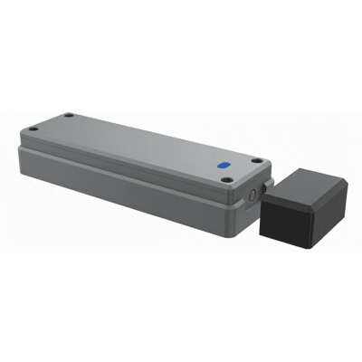 Sensor de Puerta Peatonal Inalámbrico / Tecnología Trio-Frequency Anti Interferencias / Alcance Magnético 25 mm / Batería 3.6V 2600mAh / Vida Útil 2 Años / Compatible con Puertas Seccionales y Batientes / Sensor H