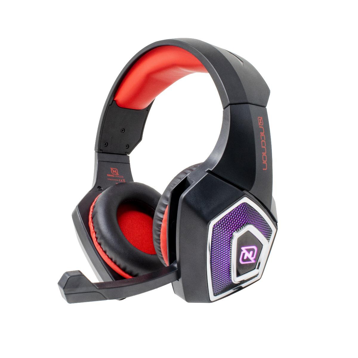 DIADEMA NECNON NBHG DRAGON ALAMBRICO 3.5MM NEGRO ROJO  NPAGDR02VI