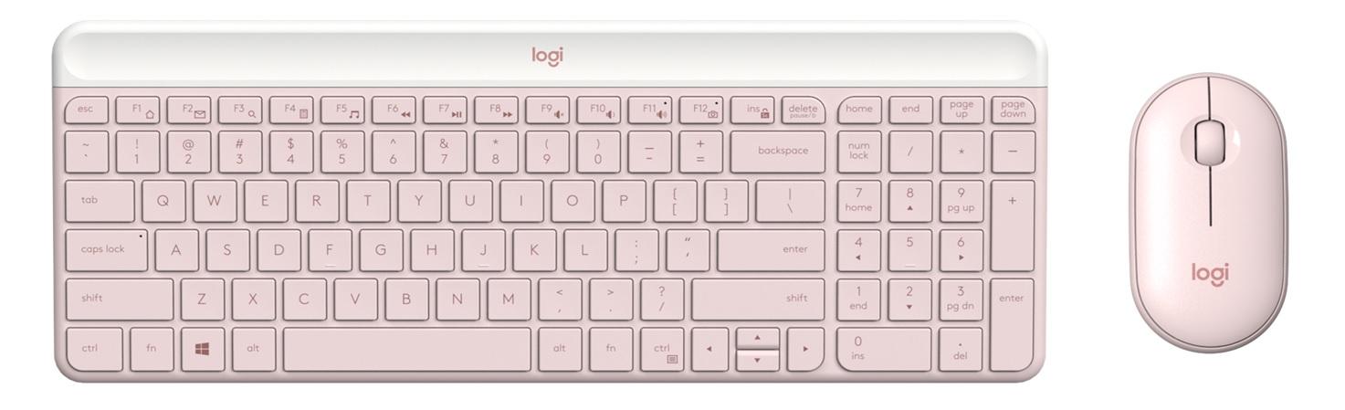 KIT LOGITECH MK470 SLIM TECLADO/MOUSE USB PLUG&PLAY ROSE (920-011312)