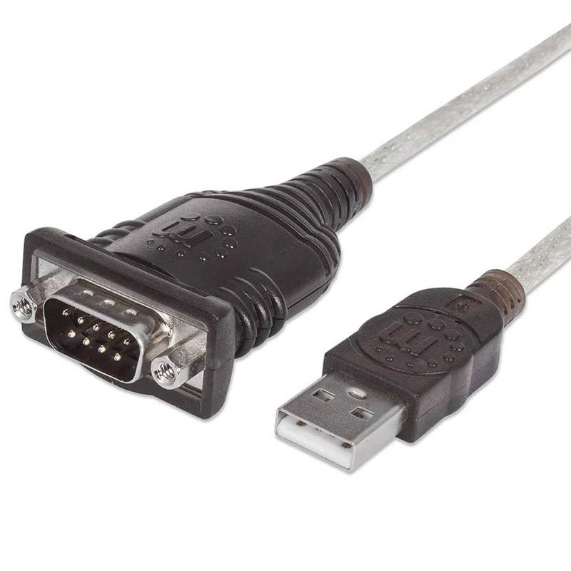 CONVERTIDOR MANHATTAN USB A SERIAL DB9M 45CM PL-2303RA  BOLSA 205153