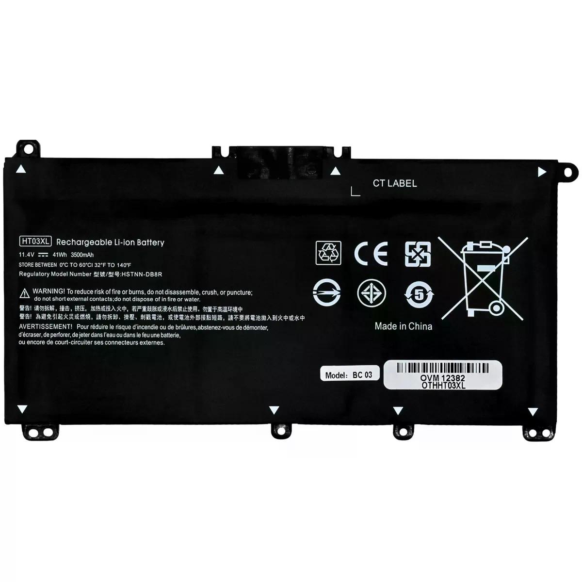 BATERIA PARA LAPTOP OVALTECH OTHHT03XL COMPATIBLE 3 CELDAS PARA HP