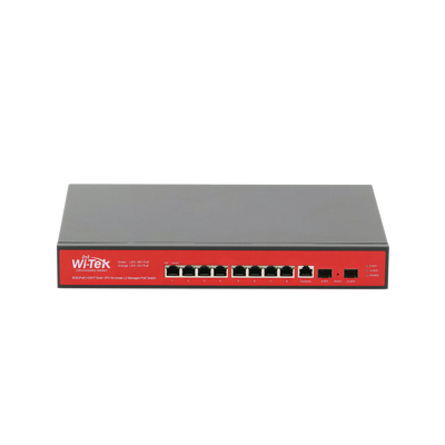 Switch Administrable Capa 2 de 8 puertos 10/100/1000 PoE af/at + 2 x SFP Gigabit, con respaldo para energía solar