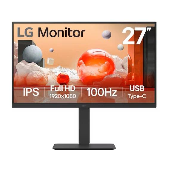 MONITOR FLAT LG 27" 27BA750 B.AWM LED FHD 100HZ HDMI/DISPLAYPORT BOCINAS INTEGRADAS NEGRO