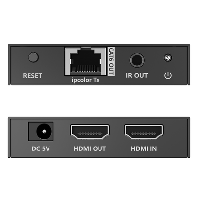 Kit Extensor HDMI para distancias de 70 metros / Resolución 4K x 2K@ 60 Hz/ Cat 6, 6a y 7 / IPCOLOR / CERO LATENCIA / SIN COMPRIMIR / Salida Loop / Control IR / Salida de audio de 3.5mm / PoC - Imagen 4
