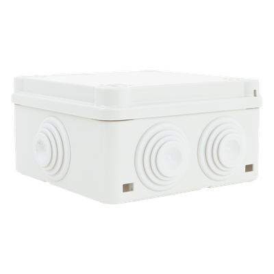 Caja Estanca de PVC Para Derivación y Conexión, 6 Entradas, Tapa con Tornillo de 1/4" de Vuelta, 100x100x50 mm (Área Interna), Uso Exterior IP55, Material que no Propaga el Fuego y Libre de Hálogenos - Imagen 4