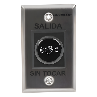 Botón de Salida sin Contacto / Sensor IR / Iluminado / Normalmente Abierto y Cerrado / Distancia Ajustable de Detección / Rele Ajustable de 0.5 a 30 Segundos / Uso Interior - Imagen 5