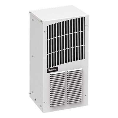 Aire Acondicionado Compacto Para Exterior, Uso en Gabinetes de Telecomunicaciones de Grado Industrial, Frío T20, 2000 BTU, 115 Vca, de Acero, Color Gris