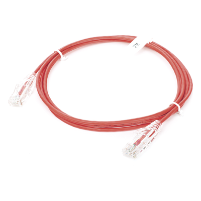 Cable de Parcheo Slim UTP Cat6 - 2 Metros (6.56 Pies) Rojo Diámetro Reducido (28 AWG) - Imagen 5