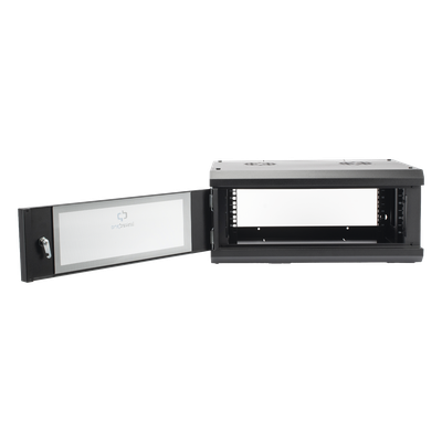 Gabinete de Pared con Puerta de Cristal Templado, 455 mm de Profundidad, 4U Rack de 19 in, Acero Reforzado - Imagen 6