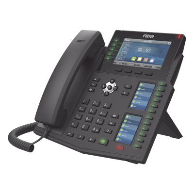 Teléfono IP Empresarial con Estándares Europeos, 20 lineas SIP con pantalla LCD a color, 60 teclas DSS/BLF, puertos Gigabit, IPv6, Opus , PoE/DC