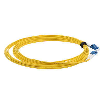 Jumper de Fibra Óptica Monomodo (OS2), XGLO, Riser, LC/UPC-LC/UPC Duplex, OFNR, Color Amarillo, 7 Metros - Imagen 4