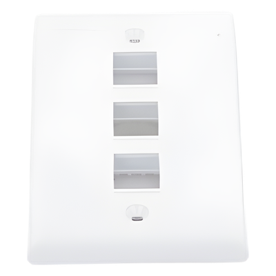 Placa de Pared Vertical, Salida Para 3 Puertos Keystone, Color Blanco - Imagen 8