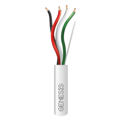 Carrete de 305 Metros (1000 Pies) de Cable / 4 x 14 AWG / Tipo CL3P / Plenum / Color Blanco / Para Aplicaciones de Alarmas de Intrusión, Control de Acceso, Automatización, Interfonos y Tv Porteros