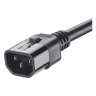 Cable de Alimentación Eléctrica Con Bloqueo de Seguridad, de IEC C14 a IEC C13, 1.8 Metros de Largo, Color Negro, Paquete de 10 Piezas - Imagen 3